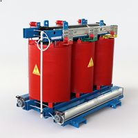 Transformateur de puissance triphasé à deux enroulements, haute tension, type sec, fiable, avec construction en résine époxy coulée, modèle Yyn0/Dyn11