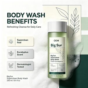 OEM Big Sur Superclean Gel de Baño de Eucalipto 250ml, Probado por Dermatólogos, Refrescante, Líquido Limpiador Diario para Ducha - Product Image 2