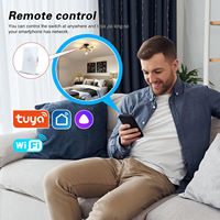 SIXWGH 120 Interrupteur mural tactile intelligent Tuya WiFi 4 gangs robuste avec contrôle vocal via l'application Tuya et panneau en verre trempé pour Alexa Google Home
