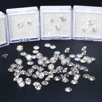 Moissanite en vrac de 0,8 mm à 2,9 mm, pierres fines en gros, Moissanite blanche D taille ronde, 8 cœurs et 8 flèches, testée positivement, type diamant