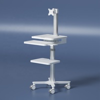 Contrôle médical RV chariot portable médical ordinateur tablette chariot équipement mobile chariot ordinateur bureau avec réglable