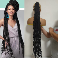 Extension capillaire synthétique en tresses de 36 pouces, postiches longues dreads, Extensions de cheveux de déesse, Faux Locs