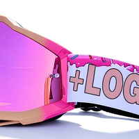 Masque de ski unisexe en TPU avec imprimé donut, lunettes de protection à monture intégrale, coupe-vent, anti-sable, lentille cylindrique, MOTOCROSS