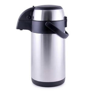 Termo de acero inoxidable de doble pared con aislamiento al vacío de 2L, reutilizable, para café, agua, para hotel, cafetería, buffet. - Product Image 1