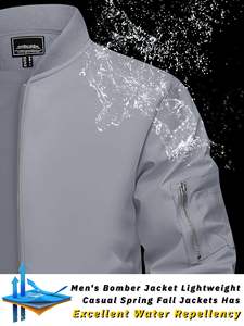جاكيت بومبر للرجال مضاد للرياح، ملابس رجالية، ستايل كاجوال عصري، معطف طيارين وبيسبول - Product Image 2