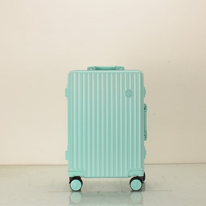 Valise trolley en aluminium 20 pouces 24 pouces légère pour voyages d'affaires, bagage unisexe avec roulettes pivotantes - Product Image 1