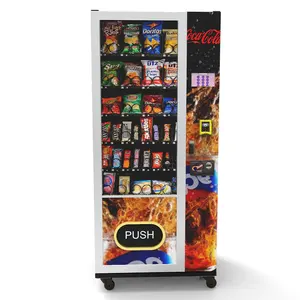 カード支払い付きのヨーロッパ標準スリム食品自動販売機コイン自動販売機