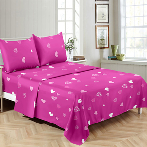 Ensemble de draps plats modernes personnalisables en microfibre avec linge imprimé, garnissage en polyester, 1800 fils/cm², certifié OEKO-TEX - Product Image 3