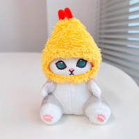 Vente en gros de porte-clés en peluche japonais kawaii Tempura Fried Shrimp, jouets en peluche requin chat