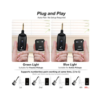 Système intra-auriculaire A98T IEM sans fil 2.4G pour monitoring des basses, enregistrement sonore, guitare, émetteur-récepteur multifonction