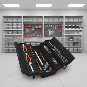 طقم أدوات ميكانيكية للسيارات مكون من 67 قطعة، مجموعة مفاتيح ربط بمقاس 1/2 بوصة من الكروم فاناديوم، أدوات يدوية احترافية للورش - Product Image 1