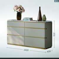 Armoires latérales de salle à manger à 6 tiroirs, design italien luxueux, rangement pour pc de vin, armoires de jeu dentaire, tables console