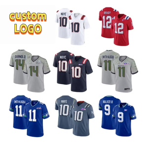<span class=keywords><strong>Maillot</strong></span> de football style Super Bowl LX 2025-2026 # 12 Tom Brady # 10 Drake Maye Patriots Seahawks Édition Limitée Vente en Gros - Product Image 1