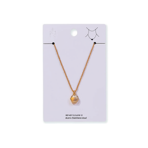 Collana con ciondolo in cristallo, placcata oro, catena a serpente in acciaio inossidabile, gioielli minimalisti da donna - Product Image 1