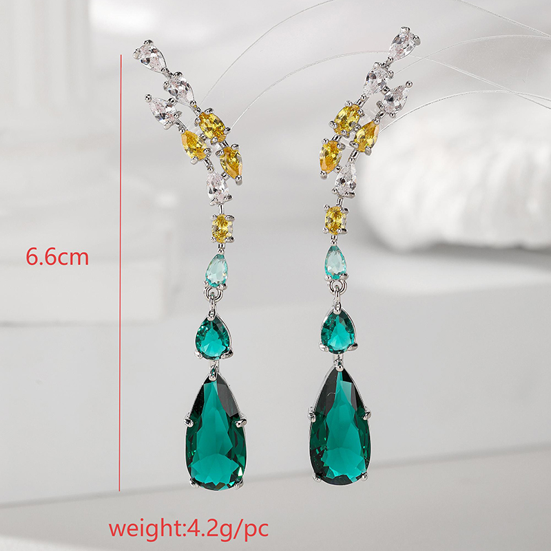 earrings long crystal