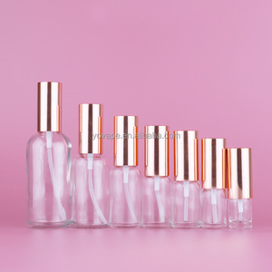 Dispensazione Premium profumo di olio per il corpo 5ml 10ml 15ml 30ml 50ml 100ml <span class=keywords><strong>1</strong></span> <span class=keywords><strong>oz</strong></span> spruzzatore in oro rosa pompa per nebbia sottile bottiglia di vetro rosa - Product Image 2