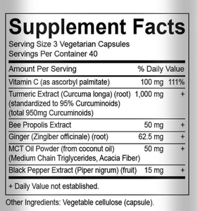 OEM/ODM Private Label Kurkuma-extract Curcumine <span class=keywords><strong>Capsules</strong></span> ter ondersteuning van de bot- en gewrichtengezondheid, 120 <span class=keywords><strong>capsules</strong></span>, 40 porties, voor volwassenen - Product Image 2