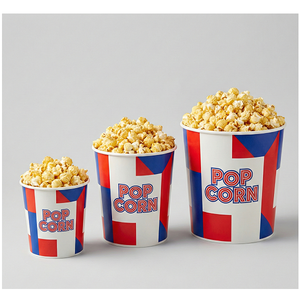 ถังใส่ป๊อปคอร์นพิมพ์ลายคุณภาพพรีเมียม ปรับแต่งได้ ใช้แล้วทิ้ง เกรดอาหาร สำหรับโรงภาพยนตร์และงานอีเว้นท์ - Product Image 2