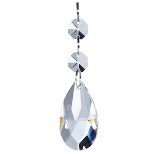 Bán Buôn Phong Cách Khác Nhau Rõ Ràng Crystal Glass Drops Lăng Kính Mặt Dây Cho Suncatcher Và Chandelier