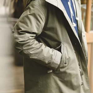 Vintage M51Tactical Balık Kuyruğu <span class=keywords><strong>Parka</strong></span> Erkekler için Kış Sıcak Kapşonlu Orta Uzunlukta Pamuklu İş Kıyafeti Ceket Kaban - Product Image 3