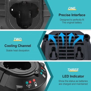 <span class=keywords><strong>Chargeur</strong></span> de batterie Li-ion pour batteries Mak Itas <span class=keywords><strong>BL1013</strong></span> BL1014 10.8V-12V, outils de tournevis électriques DC10WA, alimentation électrique - Product Image 2