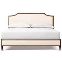 MAEVE Lit double moderne simple et luxueux en bois massif, multifonctionnel et durable, avec couleur personnalisable pour hôtel, villa, maison, chambre à coucher