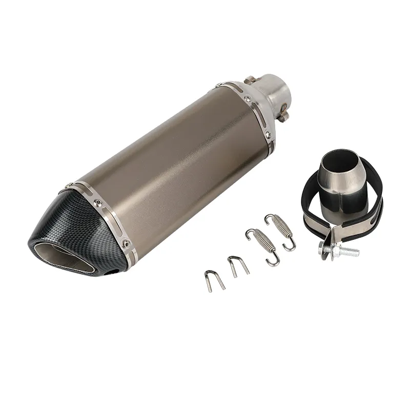 Unieke Driehoek Vorm Gemodificeerde Cyclus Silencer Compatibel 250cc 400 450Mm Ax100 Motorfiets Universele Uitlaat Onderdelen Uitlaatpijp