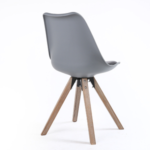 Personalizado Anji Kaseihomeland de madera de <span class=keywords><strong>roble</strong></span> pie negro de cuero <span class=keywords><strong>gris</strong></span> Pp de madera marrón café Popular sillas - Product Image 5
