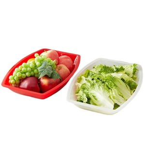 Plateau à fruits en plastique 30,5x22,5x5cm, style simple, pour la maison, plat à collation - Product Image 5