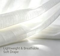 Tissu de rideau en voile M&Y Premium blanc T100 respirant, teignable, imprimable, style naturel, textile d'ameublement