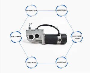 영구 자석 250W 방수 <span class=keywords><strong>DC</strong></span> 24V 브러시 모터 4500RPM 및 1:32 감속비 전동 휠체어용 - Product Image 4