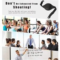 Support de ceinture réglable pour microphone et émetteur, idéal pour les instructeurs de fitness, les enseignants, les conférenciers, les danseurs et les artistes