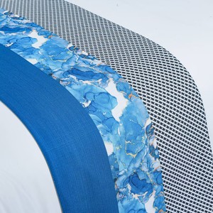 Set di trapunte in cotone blu Anti-acaro antipolvere Anti-batteri Hotel Set di biancheria da letto asciugamano da letto copripiumino da letto 7 pezzi Set di biancheria da letto - Product Image 3