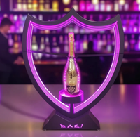 Dom P Champagne Vip Service Led Bottle Presenter Display Holder Sign for Club Metal Acrylic Led Lights