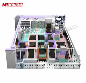<span class=keywords><strong>Trampoline</strong></span> d'intérieur de taille personnalisée pour parcs d'attractions Équipement d'aire de jeux commerciale Trampolines à l'élastique pour enfants et adultes - Product Image 3