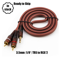 Câble d'interconnexion Y-splitter stéréo Yinyu AC035P 3,5 mm vers double RCA pour haut-parleur domestique, barre de son et amplificateur
