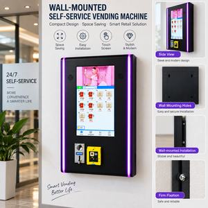 Distributeur automatique intelligent à écran tactile 32 pouces noir avec paiement par pièces, QR et carte, options multiples pour usage hôtelier - Product Image 2