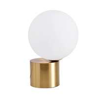 Lampe de table LED 220V en fer forgé, abat-jour sphérique en verre, style nordique, simple et créatif, pour chambre et bureau, lampe de chevet chaleureuse