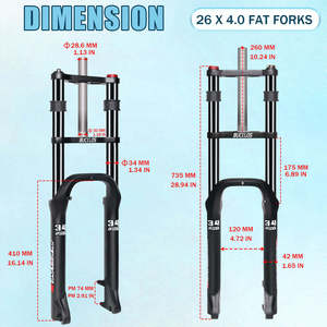 <span class=keywords><strong>Fourche</strong></span> de vélo en alliage avec amortisseur réglable dur/mou, diamètre de roue petit, frein à disque pliable, 20 <span class=keywords><strong>26</strong></span> <span class=keywords><strong>pouces</strong></span> - Product Image 3