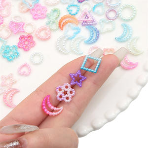 CHENXI Perles en vrac en plastique ABS non toxiques, mélange de styles, 500g, pour slime arc-en-ciel, breloques DIY pour coques de téléphone pour enfants 7-12m; 13-24m - Product Image 2