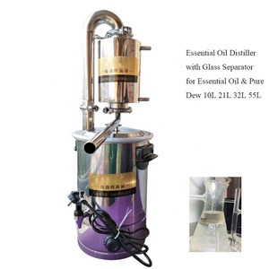 Distillateur industriel pilote d'huile essentielle <span class=keywords><strong>Distillation</strong></span> à la vapeur Machine d'extraction Équipement 10L 21L 32L 55L - Product Image 6