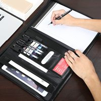 Carpeta de documentos personalizable PU y cuero genuino para coche A4, Cartera de PU