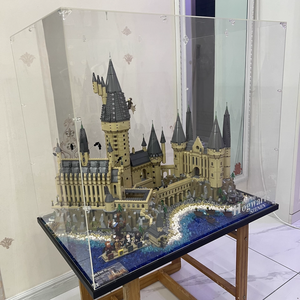 Vitrine <span class=keywords><strong>de</strong></span> présentation pour figurines, boîte <span class=keywords><strong>de</strong></span> rangement 71043, montage facile en DIY pour le château <span class=keywords><strong>de</strong></span> <span class=keywords><strong>Poudlard</strong></span>, boîte à briques transparente anti-poussière et boîte cadeau - Product Image 3