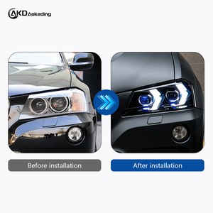 Kit de phares LED modifiés pour BMW X3 F25 2010-2013, style flèche, double couleur, projecteur LED DRL, clignotants séquentiels - Product Image 3