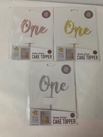 Décorations de gâteaux et de cupcakes en PP+ papier pailleté de 15 cm avec support en acrylique - Marque Yulong