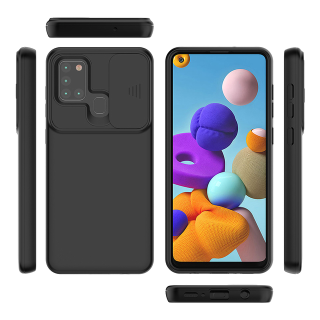Camera Lens Protection Soft TPU PC Phone Case for Samsung Galaxy A20 A21 for Iphone12 Pro Max Color Cover