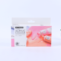 Ensemble de peinture acrylique pastel Art Rangers 22 ml, 8 couleurs, qualité professionnelle pour artistes, peinture acrylique couleur macaron pour peinture sur toile