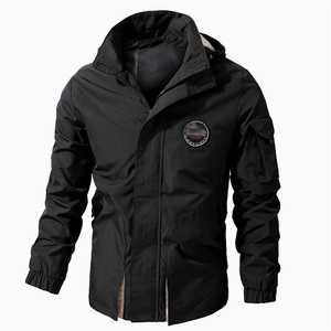 Venta caliente en Europa Hombres Al aire libre a prueba <span class=keywords><strong>de</strong></span> viento Casual Cremallera con capucha Chaquetas Softshell Sombrero Extraíble Hombre <span class=keywords><strong>Grasa</strong></span> Tamaños Chaquetas <span class=keywords><strong>de</strong></span> senderismo - Product Image 4