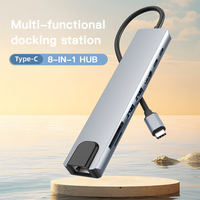 Station d'Accueil UNIEAN PD100W Hub USB-C 8 en 1, Hub USB-C UHD 4K30Hz USB 3.0 Multi-Répartiteur pour iPhone vers PC et Réseau