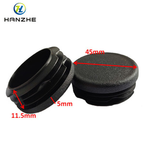 Bouchon de tuyau rond Hanzhe 45 mm en PE noir, durable pour tube en acier - Product Image 3